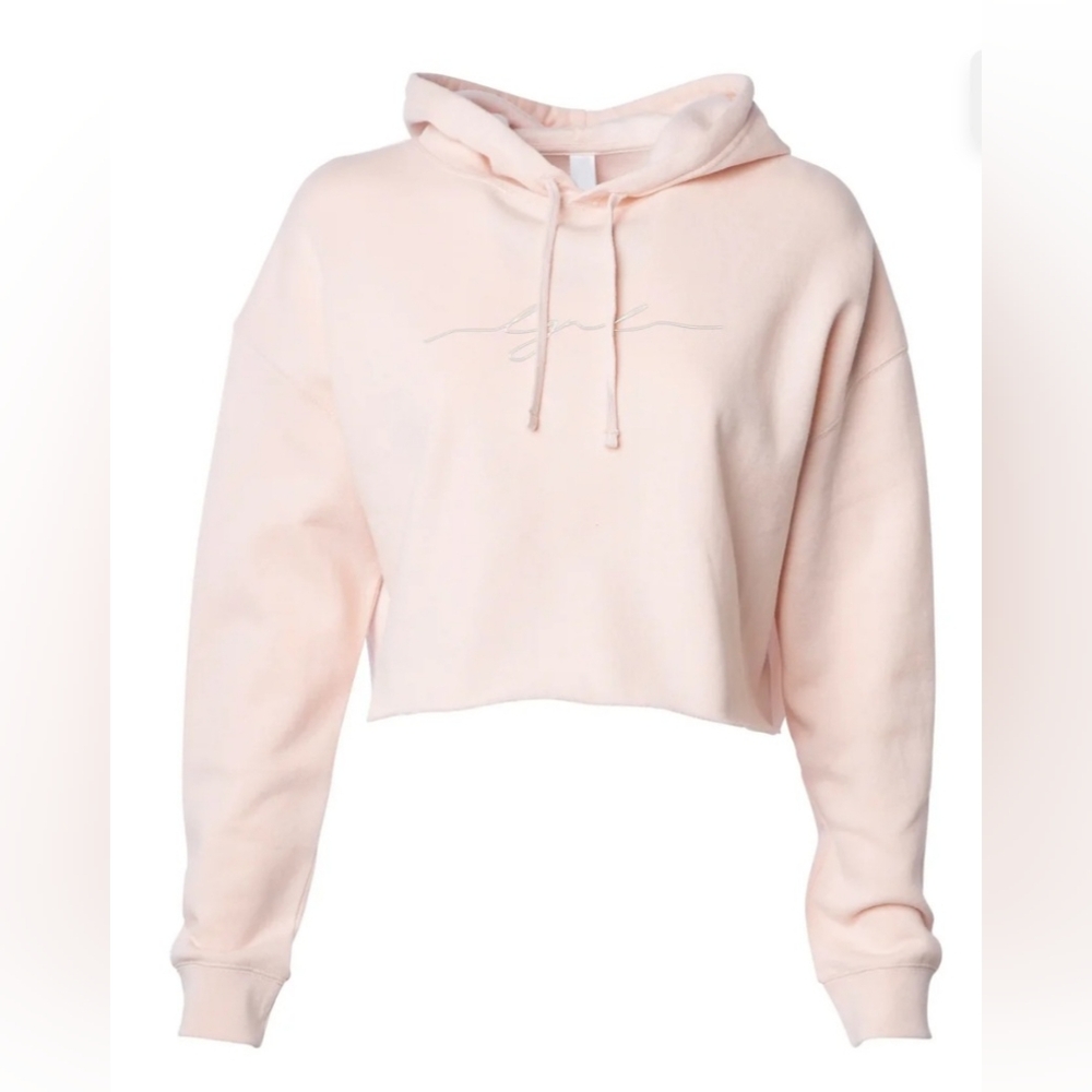 LGND elegant cropped hoodie light pink Medium EUC
